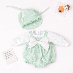 Mint Green Bow Reborn Doll Romper Set