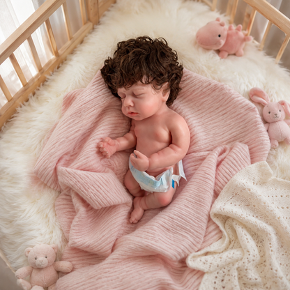 MiraBabe Maisie 18" Sleeping Full Silicone Reborn Baby Doll