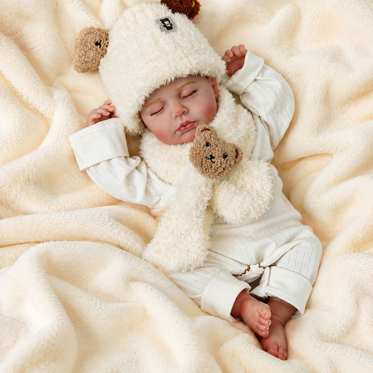 MiraBabe Quinn 20" Sleeping Reborn Baby Doll – Soft Vinyl & Cloth Body