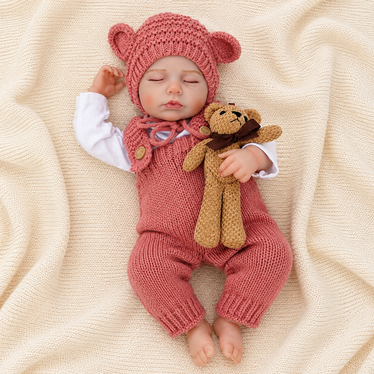 MiraBabe Ellis 20" Sleeping Reborn Baby Doll – Soft Vinyl & Cloth Body