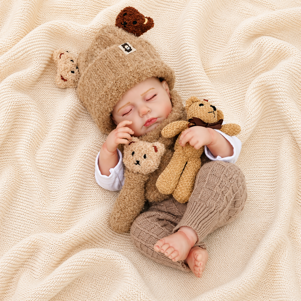 MiraBabe Remy 20" Sleeping Reborn Baby Doll – Soft Vinyl & Cloth Body