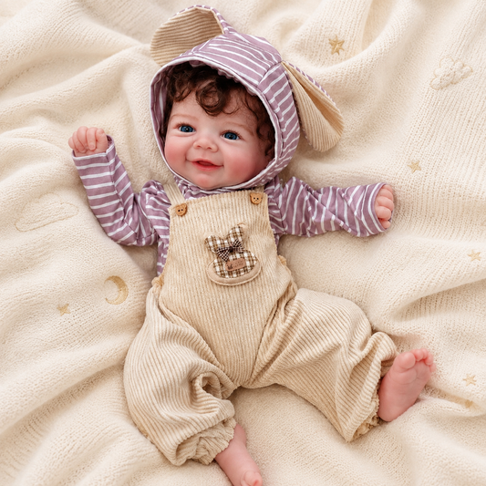 MiraBabe Rowan 18" Smiling Full Silicone Reborn Baby Doll