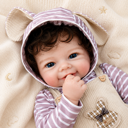 MiraBabe Rowan 17" Smiling Full Silicone Reborn Baby Doll