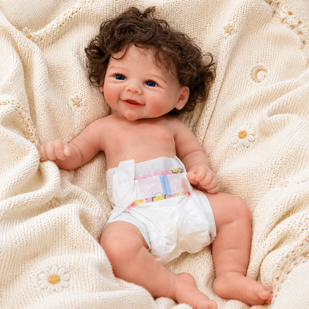 MiraBabe Arden 18" Smiling Full Silicone Reborn Baby Doll
