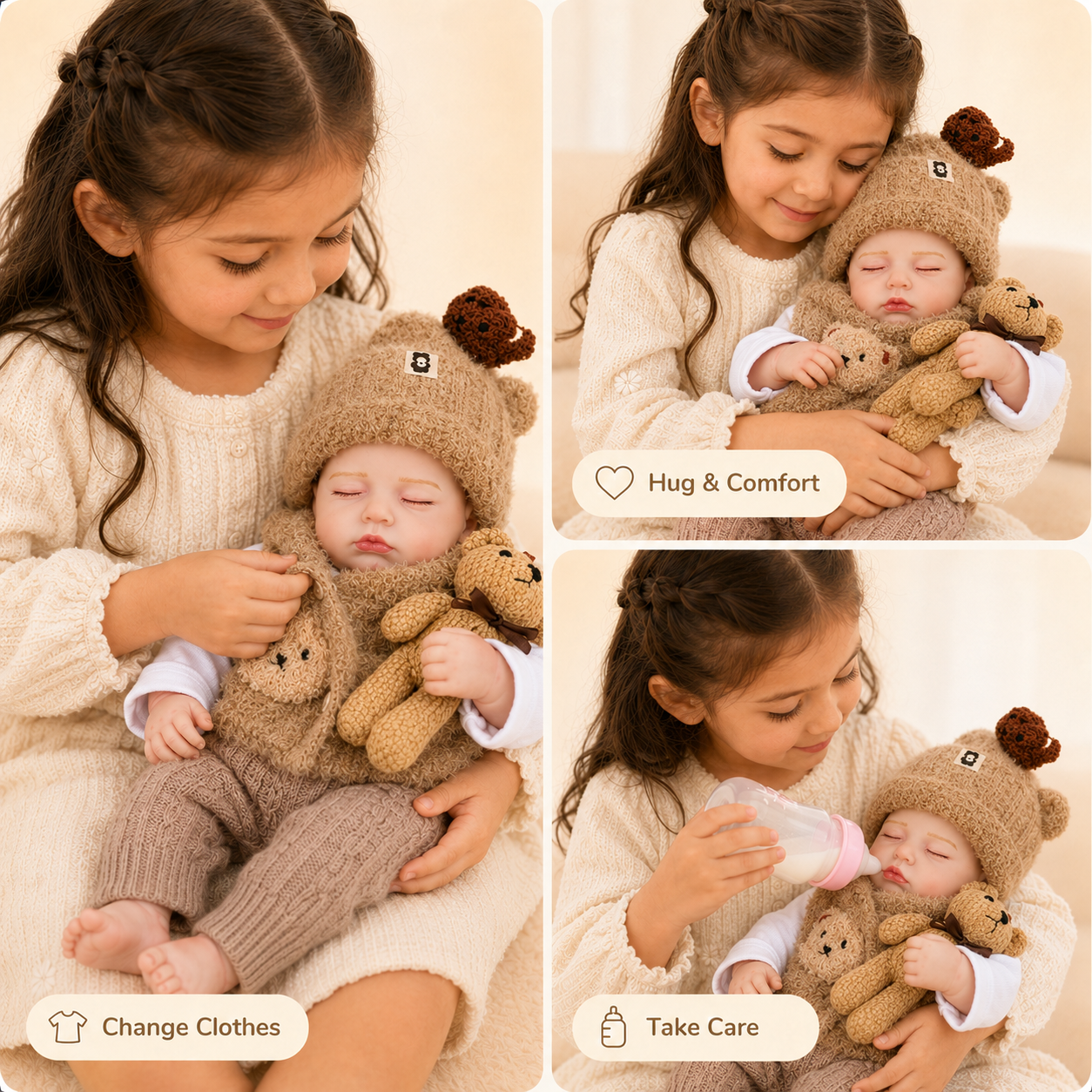 MiraBabe Remy 20" Sleeping Reborn Baby Doll – Soft Vinyl & Cloth Body