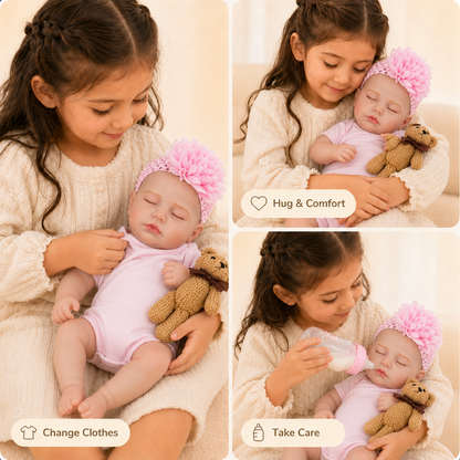MiraBabe Sage 20" Sleeping Reborn Baby Doll – Soft Vinyl & Cloth Body