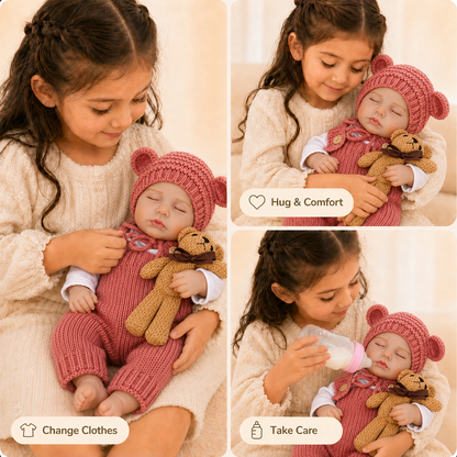 MiraBabe Ellis 20" Sleeping Reborn Baby Doll – Soft Vinyl & Cloth Body