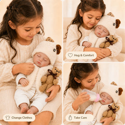MiraBabe Quinn 20" Sleeping Reborn Baby Doll – Soft Vinyl & Cloth Body