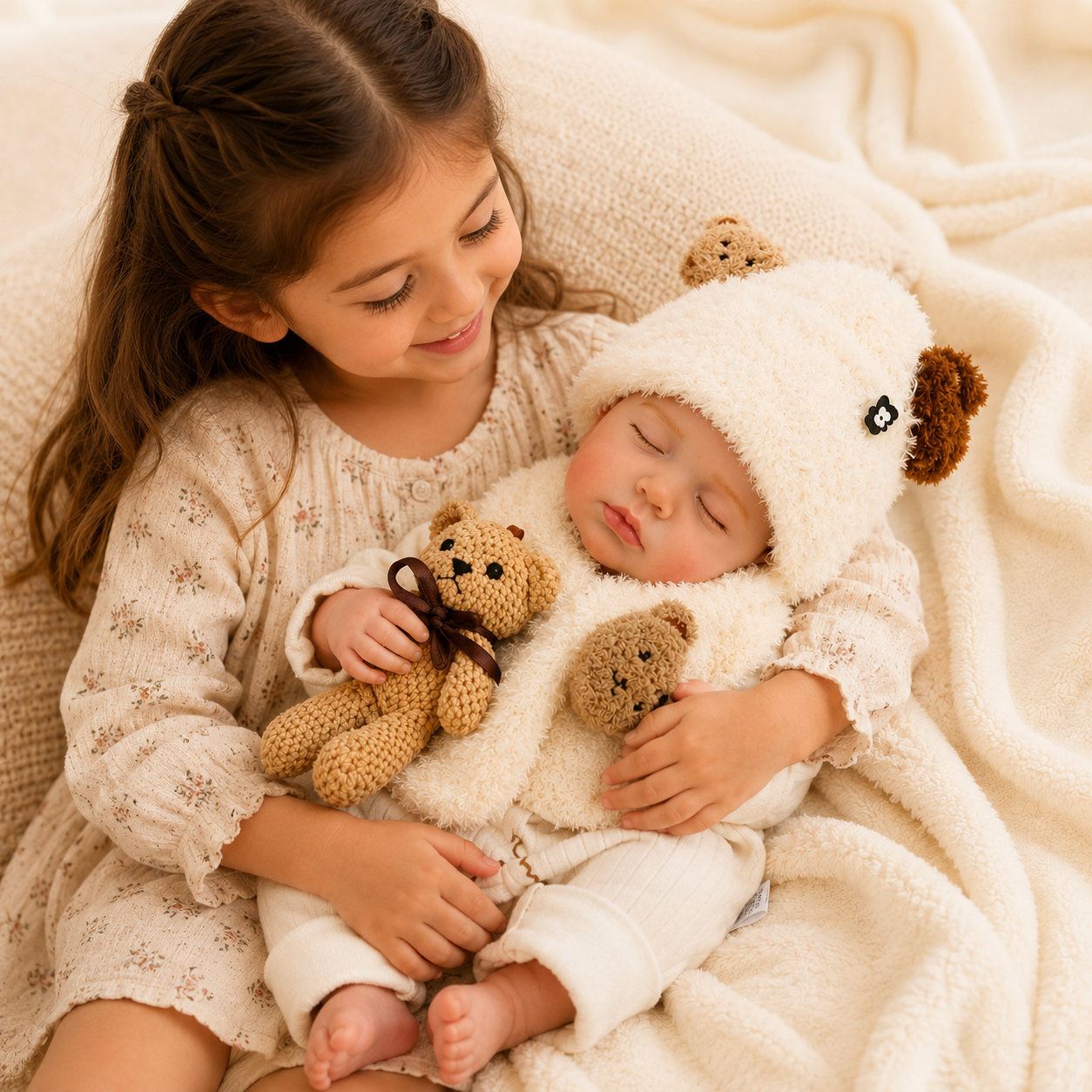 MiraBabe Quinn 20" Sleeping Reborn Baby Doll – Soft Vinyl & Cloth Body