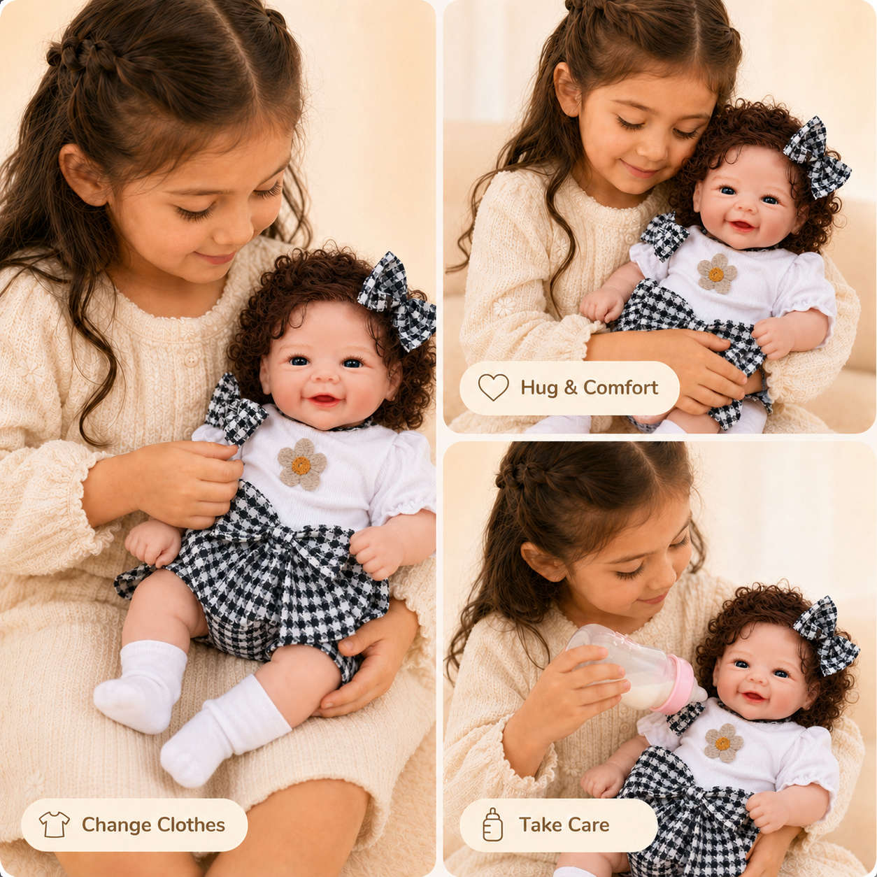 MiraBabe Arden 18" Smiling Full Silicone Reborn Baby Doll