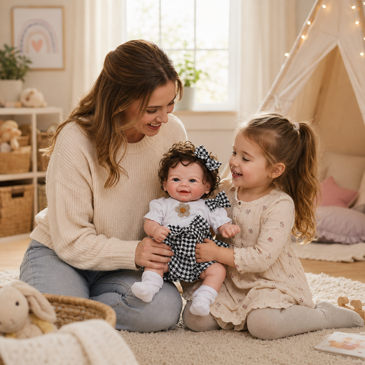 MiraBabe Arden 18" Smiling Full Silicone Reborn Baby Doll