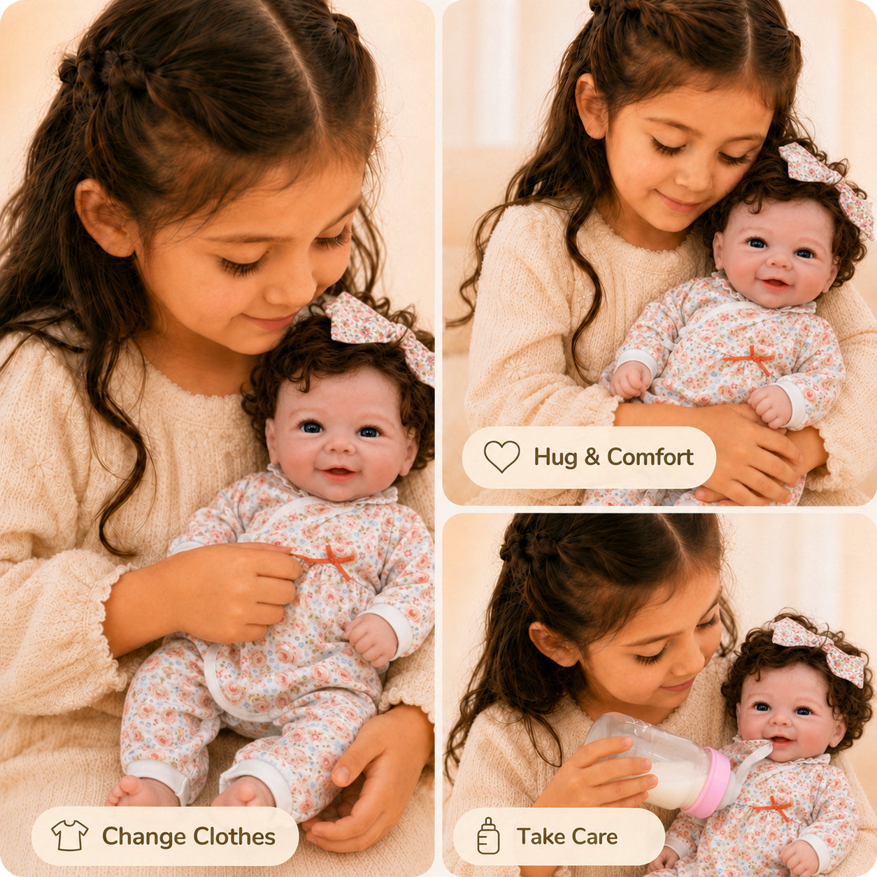 MiraBabe Finley 18" Smiling Full Silicone Reborn Baby Doll
