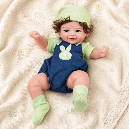 MiraBabe Morgan 18" Smiling Full Silicone Reborn Baby Doll