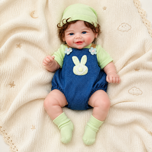 MiraBabe Morgan 18" Smiling Full Silicone Reborn Baby Doll