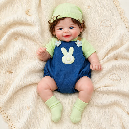 MiraBabe Morgan 18" Smiling Full Silicone Reborn Baby Doll