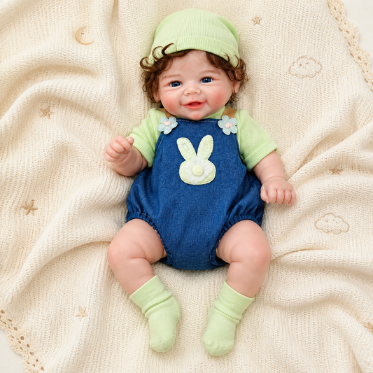 MiraBabe Noah 18" Smiling Full Silicone Reborn Baby Doll