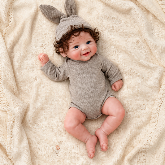 MiraBabe Reese 18" Smiling Full Silicone Reborn Baby Doll