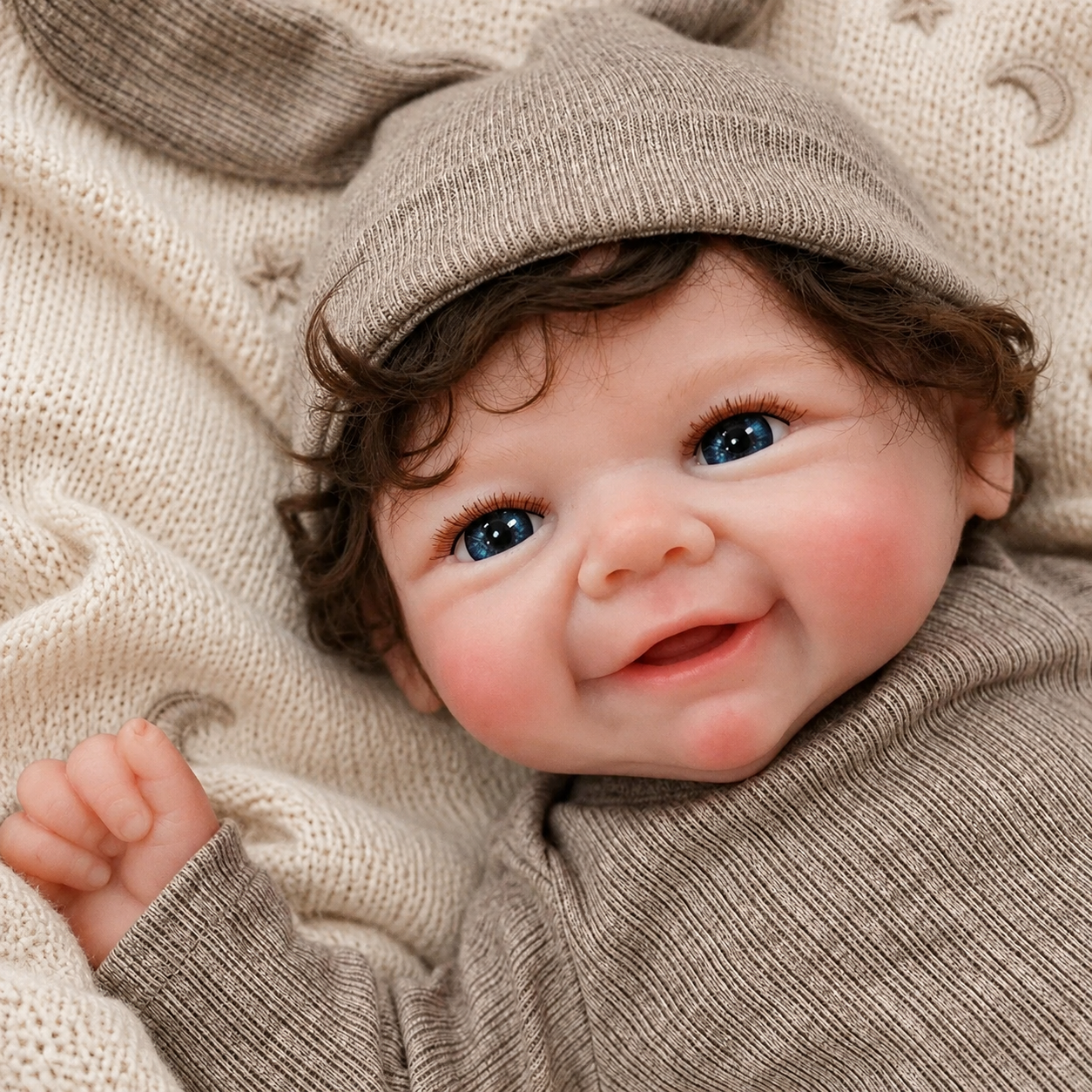 MiraBabe Reese 18" Smiling Full Silicone Reborn Baby Doll
