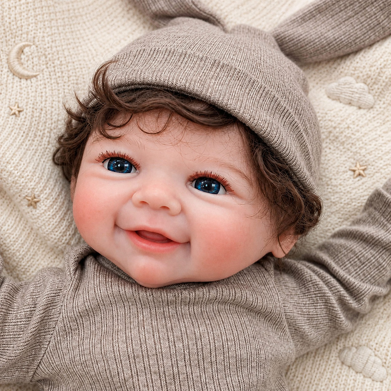 MiraBabe Reese 18" Smiling Full Silicone Reborn Baby Doll