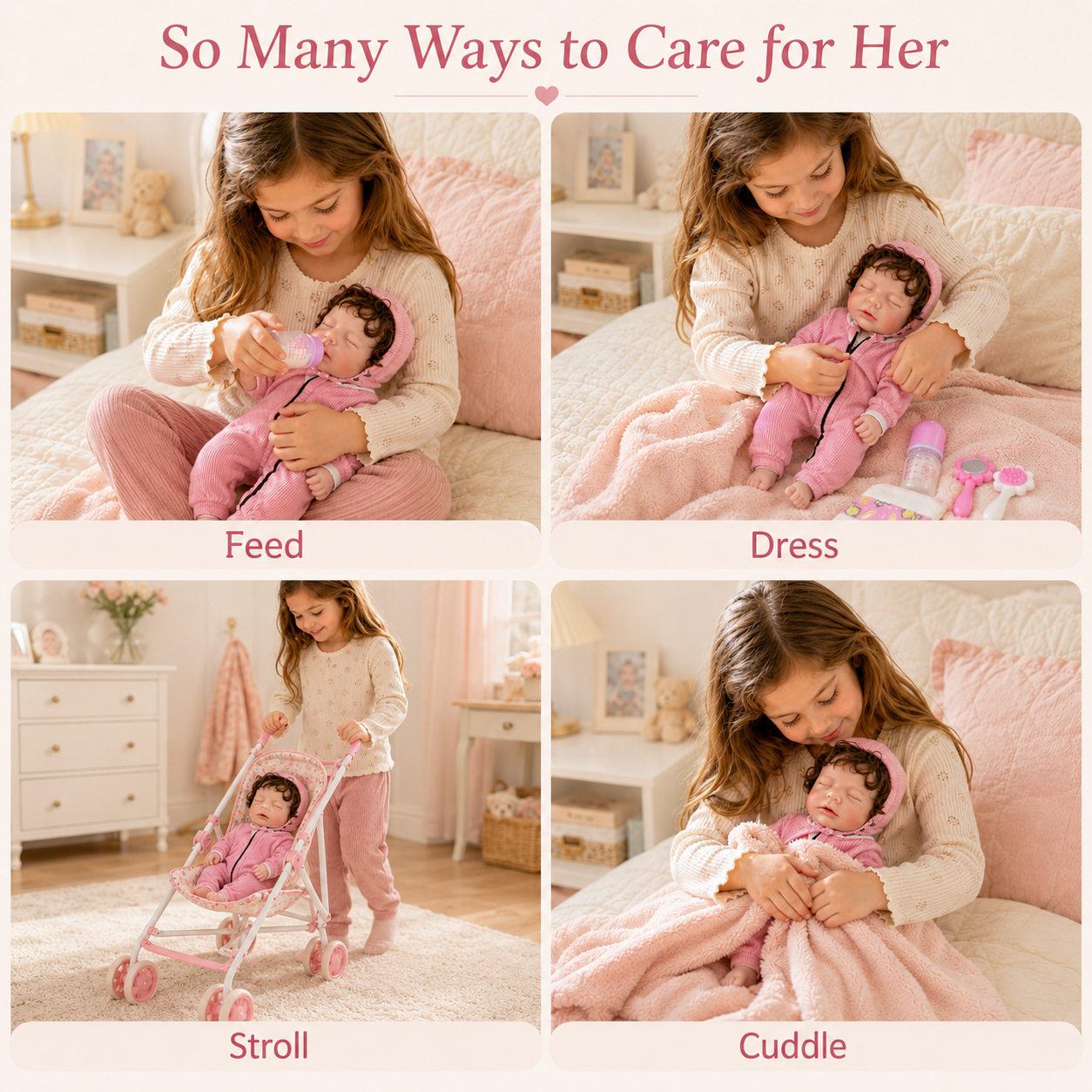 MiraBabe Maisie 18" Sleeping Full Silicone Reborn Baby Doll