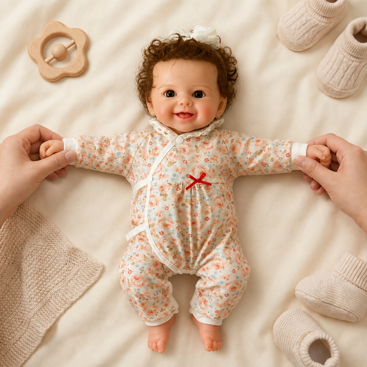 MiraBabe Evie 18" Smiling Full Silicone Reborn Baby Doll