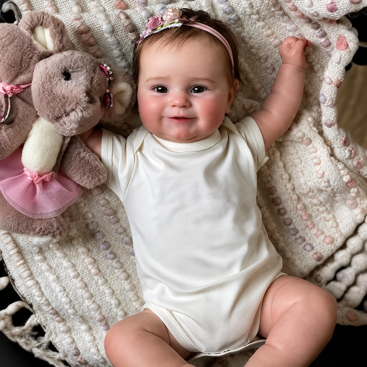 MiraBabe Bettie 20" Reborn Baby Doll – Soft Vinyl & Cloth Body