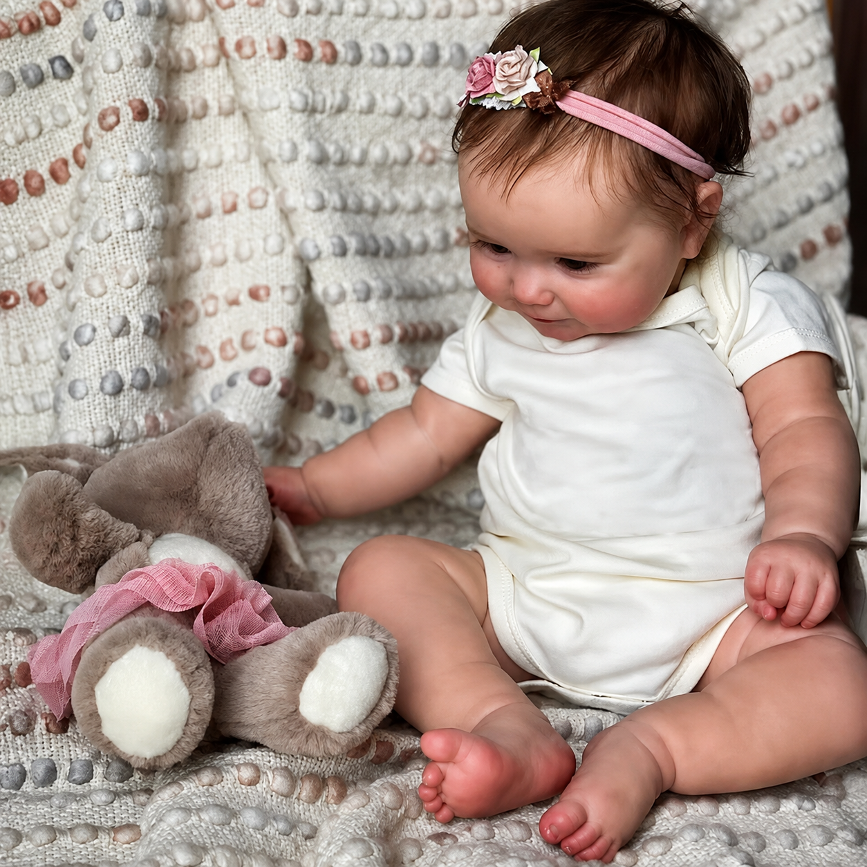 MiraBabe Bettie 20" Reborn Baby Doll – Soft Vinyl & Cloth Body