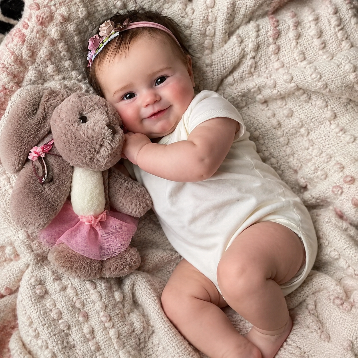 MiraBabe Bettie 20" Reborn Baby Doll – Soft Vinyl & Cloth Body