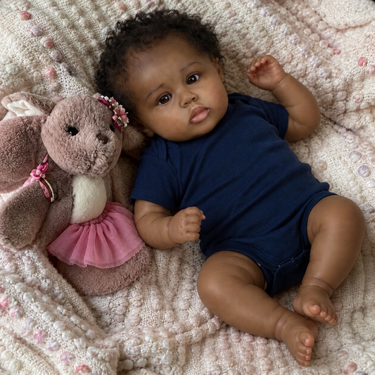 MiraBabe Nia 20" Reborn Baby Doll – Soft Vinyl & Cloth Body