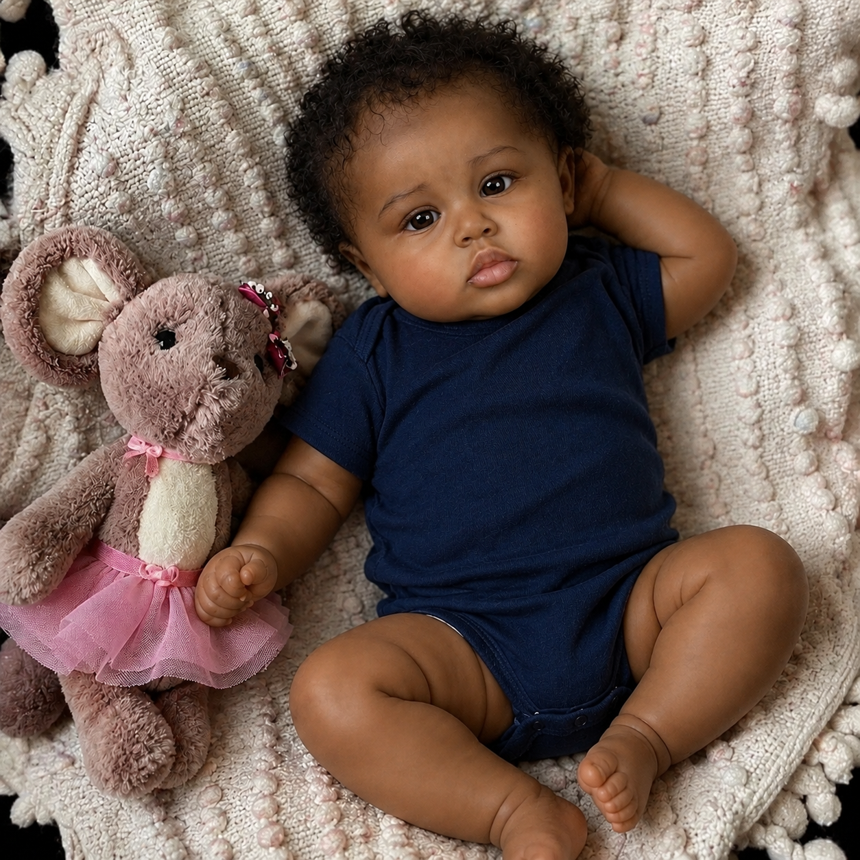 MiraBabe Nia 20" Reborn Baby Doll – Soft Vinyl & Cloth Body