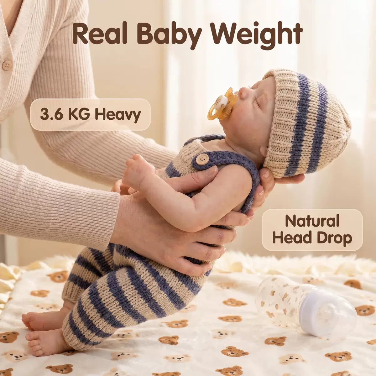 MiraBabe Winnie 18" Full Silicone Reborn Baby Doll