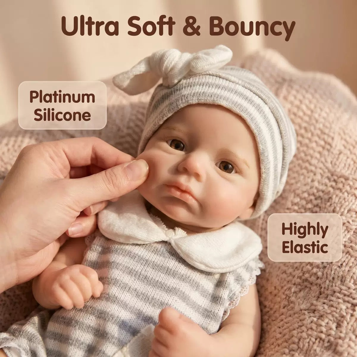 MiraBabe Bonnie 12" Full Silicone Reborn Baby Doll