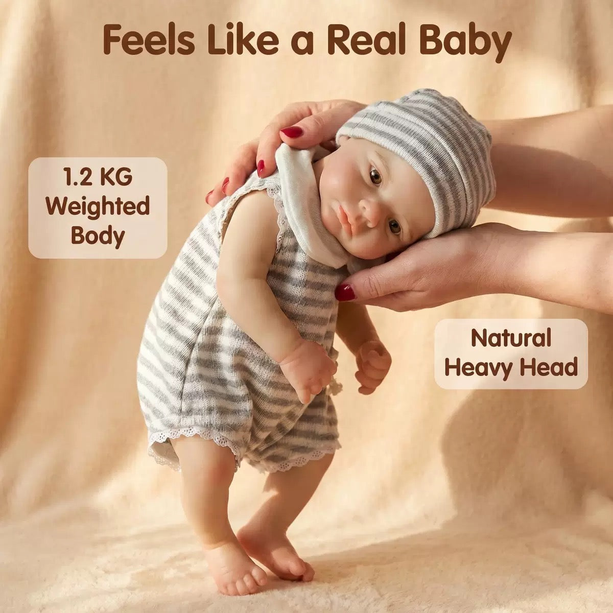 MiraBabe Bonnie 12" Full Silicone Reborn Baby Doll