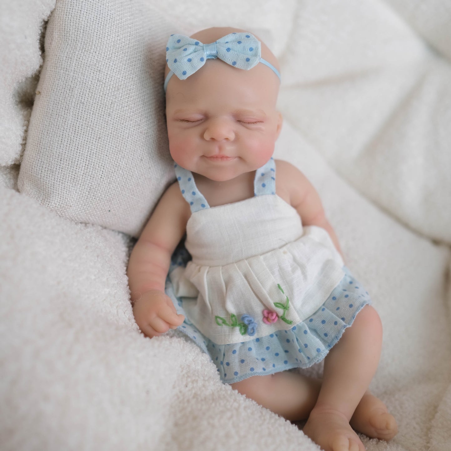 MiraBabe Lucy 12" Sleeping Full Silicone Reborn Baby Doll
