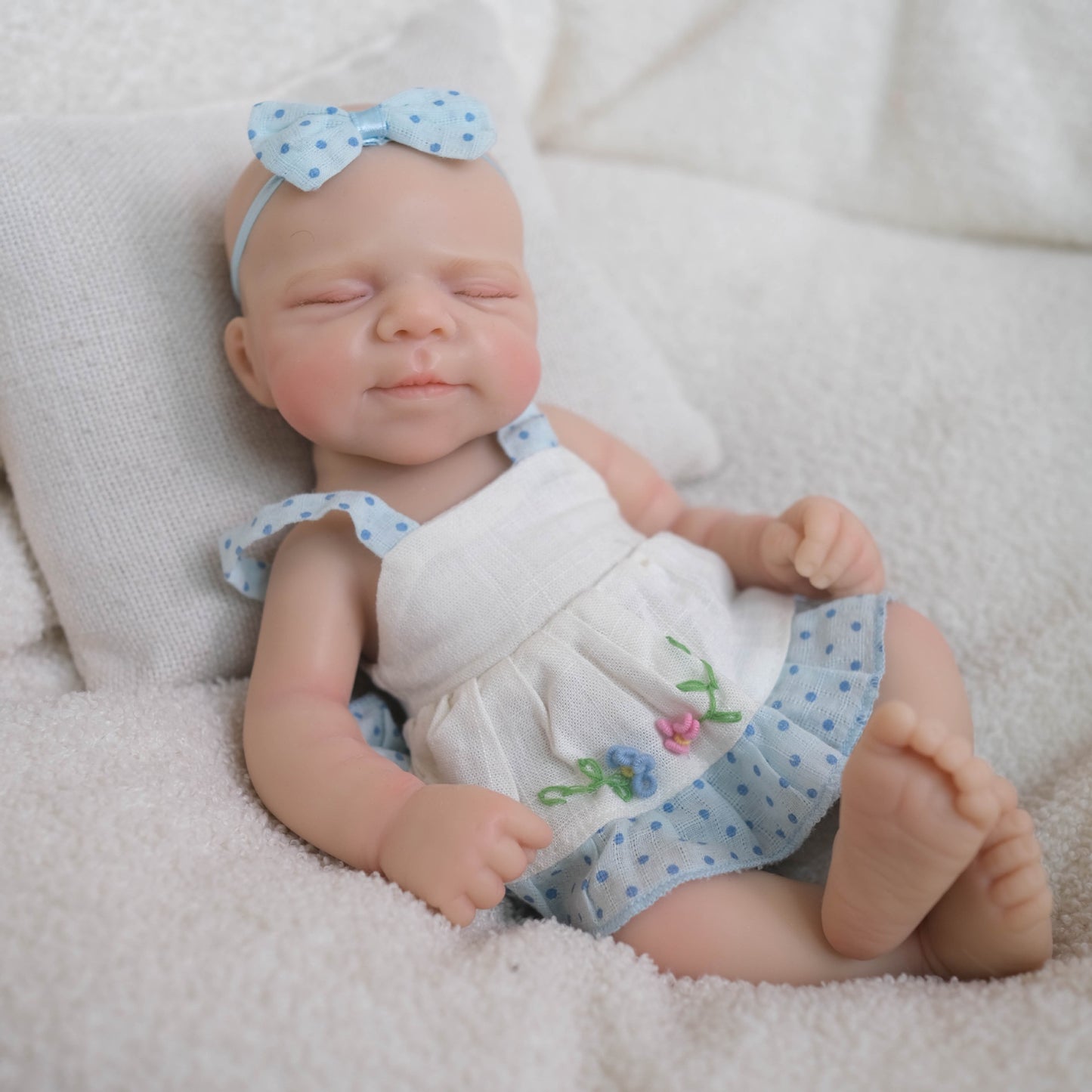 MiraBabe Lucy 12" Sleeping Full Silicone Reborn Baby Doll