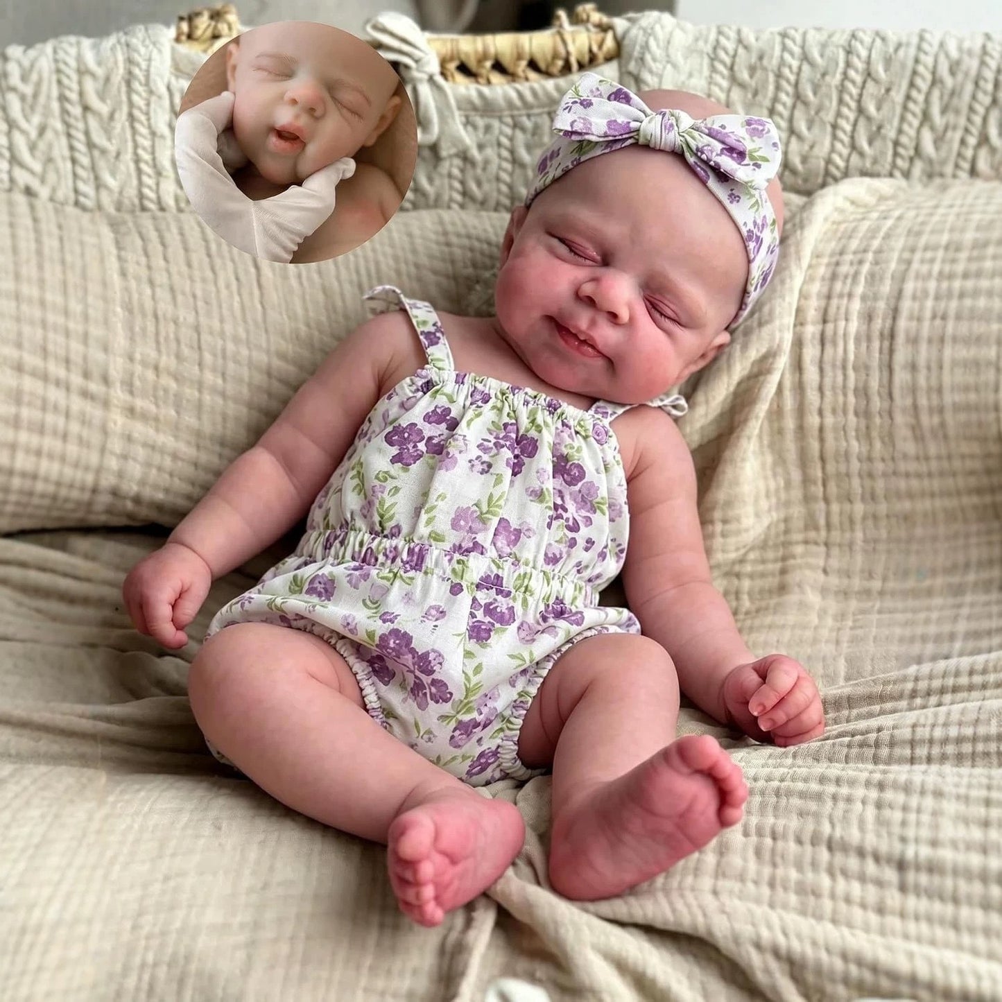 MiraBabe Theo 12" Sleeping Full Silicone Reborn Baby Doll