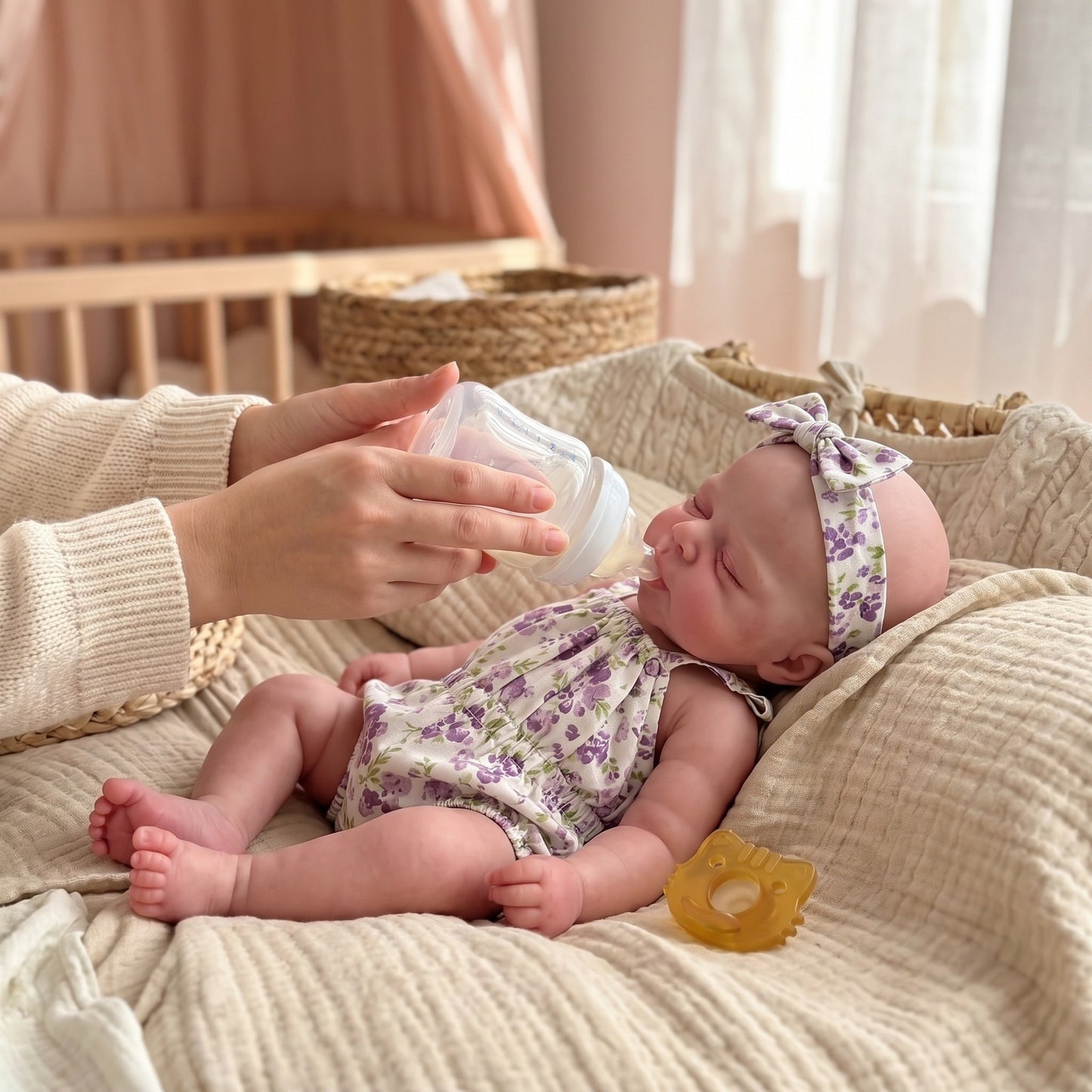 MiraBabe Theo 12" Sleeping Full Silicone Reborn Baby Doll