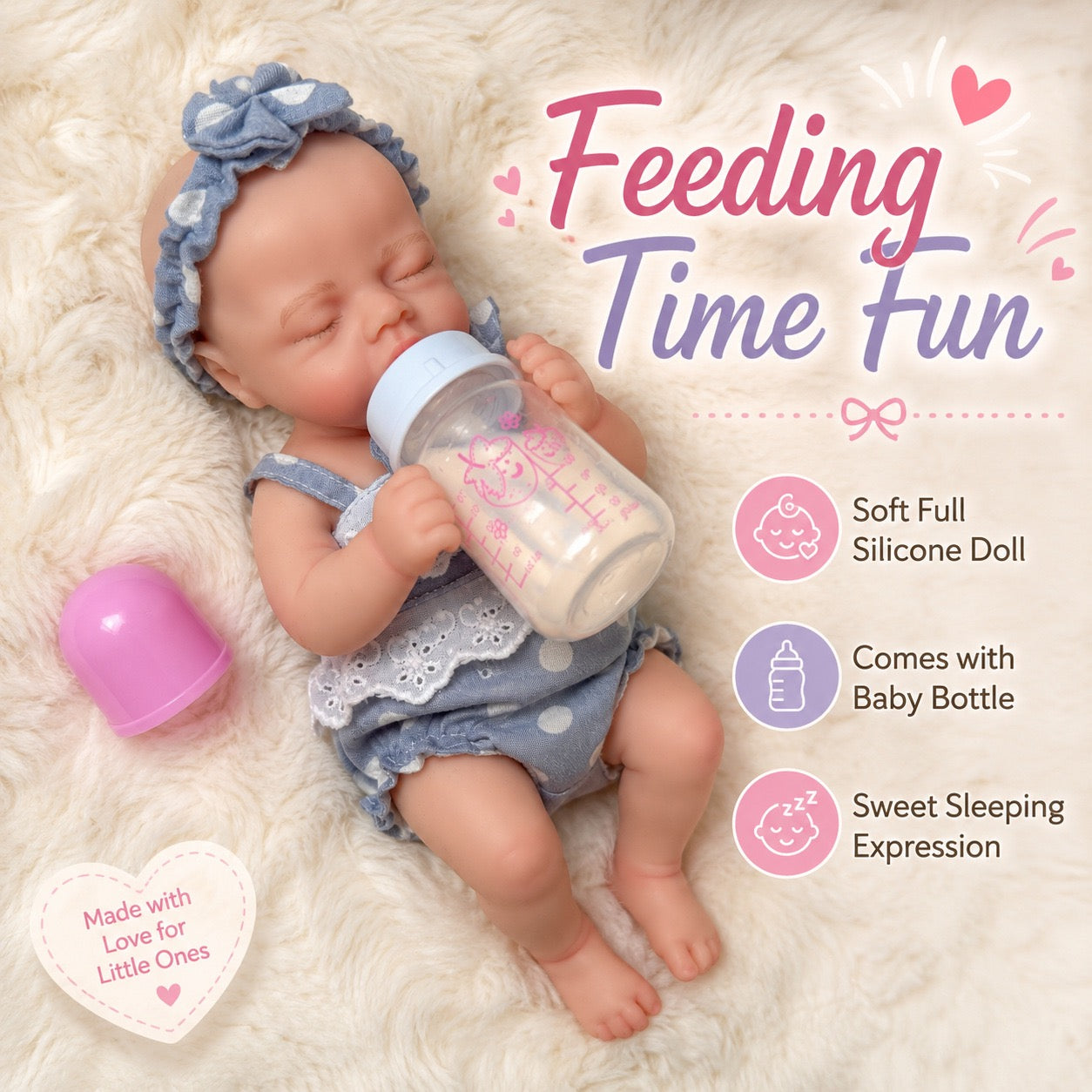 MiraBabe Grace 12" Full Silicone Reborn Baby Doll