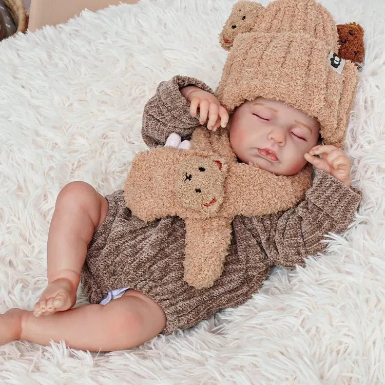 MiraBabe Mabel 20" Reborn Baby Doll – Soft Vinyl & Cloth Body