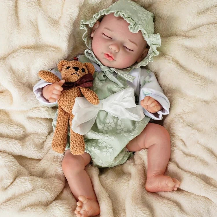 Mint Green Bow Reborn Doll Romper Set